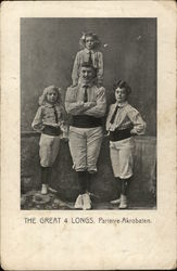 The Great 4 Longs, Parterre-Akrobaten. Acrobats Postcard