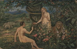 Adam and Eve Postcard