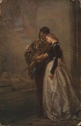 Lovers at the Tomb of Romeo and Juliette Postcard