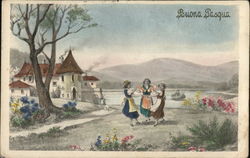 Ladies Dancing in a Circle Postcard