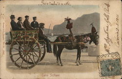 Carro Siciliano Horse-Drawn Postcard Postcard