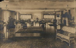 Hotel Lobby, Wicker Furniture Postcard