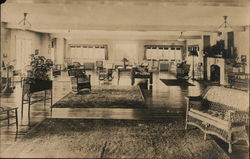 Hotel Interior, Wicker Furniture Postcard