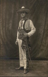 Hispanic Man in Regalia Postcard