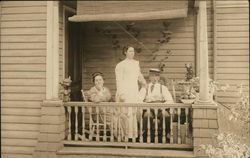 Family on Porch, Rutger Street Postcard