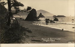 Beach at Port Orford Oregon Postcard Postcard Postcard