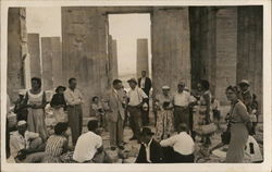 Tourists at Ruins Postcard