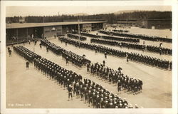 Chow Line - Farragut Naval Training Station Postcard