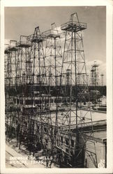 Sidewalk Oil Wells Kilgore, TX Postcard Postcard Postcard