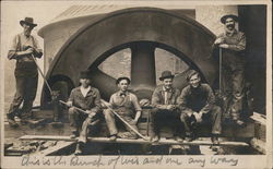 Workers & Giant Wheel Warren, OH Occupational Postcard Postcard Postcard