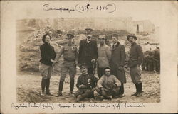 Military Company Members 1915-1916 France World War I Postcard Postcard Postcard