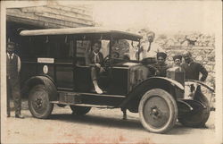 Men Posing With Car, WWI-Era Postcard