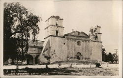 Old Mission, Santa Barbara Earth Quake California Postcard Postcard Postcard