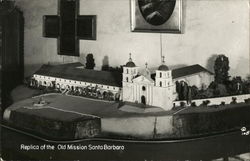 Replica of the Old Mission Santa Barbara California Postcard Postcard Postcard