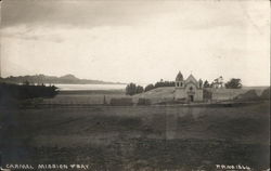 Carmel Mission & Bay California Postcard Postcard Postcard