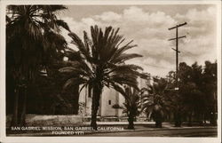 San Gabriel Mission, Founded 1771 Postcard