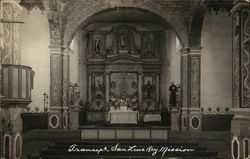 Transept, San Luis Rey Mission Postcard