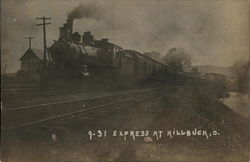 Express Train Killbuck, OH Postcard Postcard Postcard