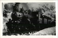 Freight Engine Postcard