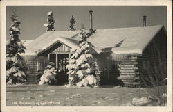 Alaskan Log Cabin Home Postcard Postcard Postcard