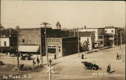 Street Scene - Patch & Richardson Store Southern Pines, NC Postcard Postcard Postcard