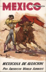 Bullfighter - Pan American Postcard