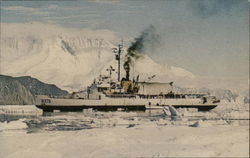 USCGC Staten Island at Hallett Station, Antarctica Postcard