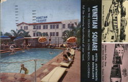 Venetian Square Hotel Long Beach, CA Postcard Postcard Postcard