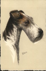 Wire-Haired Fox Terrier Postcard