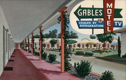 The Gables Motel Postcard