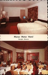 Manor Motor Hotel Postcard