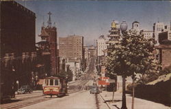 Historic Cable Car on California Street San Francisco, CA Postcard Postcard Postcard