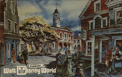 Magic Kingdom Theme Park - Liberty Square Disney Postcard Postcard Postcard