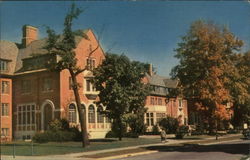 Linda E. Landon Residence Hall for Women - Michigan State College Postcard