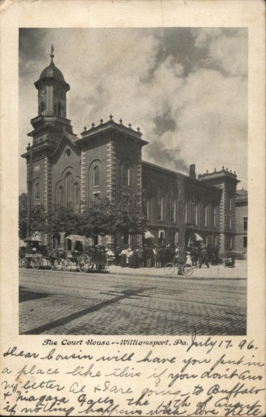 The Court House Williamsport PA Postcard
