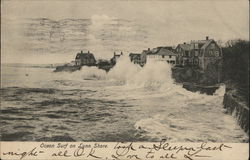 Ocean Surf on Lynn Shore Massachusetts Postcard Postcard Postcard