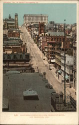 California Street Hill and Fairmount Hotel Postcard