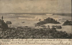 Turbulent Sea at Point Joe Postcard