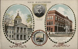 New Hampshire State Capitol and Russian-Japanese Peace Conference Building Postcard