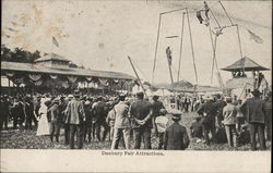 Danbury Fair Attractions, Gymnasts, Trapeze Connecticut Postcard Postcard Postcard