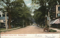 Main Street Looking North Postcard