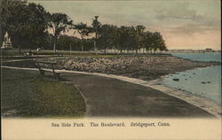 Sea Side Park. The Boulevard Bridgeport, CT Postcard Postcard Postcard