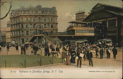 Entrance to Brooklyn Bridge Postcard