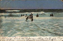 Bathing at East Side Beach Postcard