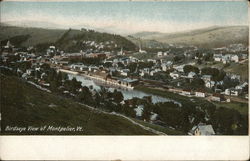 Birdseye View of Montpelier, Vt Postcard