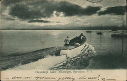 Onondaga Lake-Moonlight Syracuse, NY Postcard Postcard Postcard