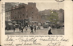 The Subway Tavern with Subway Stations New York City, NY Postcard Postcard Postcard