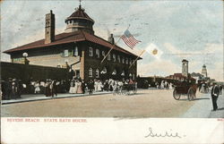 State Bath House Revere Beach, MA Postcard Postcard Postcard