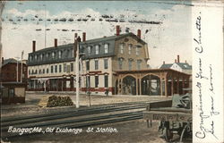 Old Exchange St. Station Bangor, ME Postcard Postcard Postcard