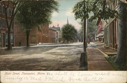 Main Street Thomaston, ME Postcard Postcard Postcard